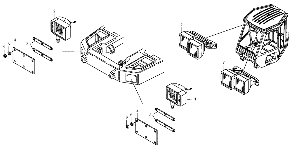 Схема запчастей Case 325 - (5.652A[18]) - ROPS CAB - ELECTRIC COMPONENTS (10) - Cab/Cowlings