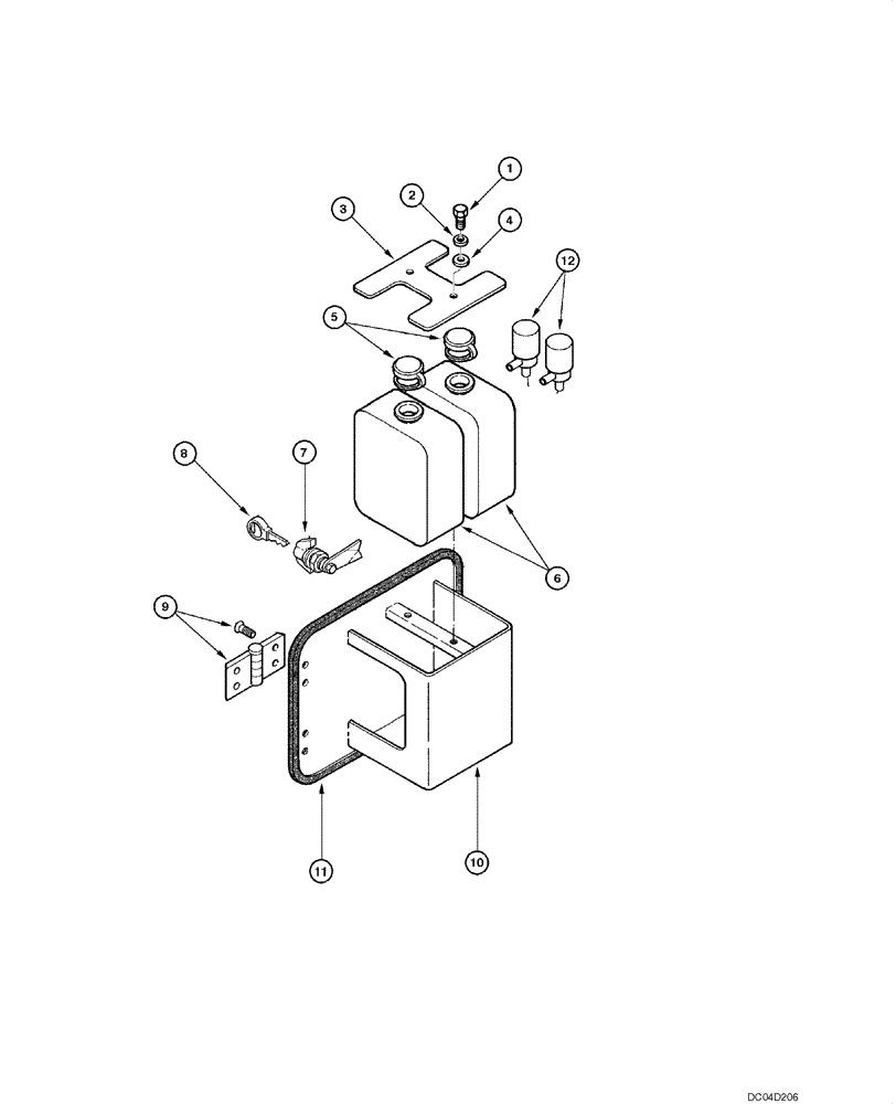 Схема запчастей Case 885 - (09.50[00]) - RESERVOIR - ASSEMBLY (09) - CHASSIS