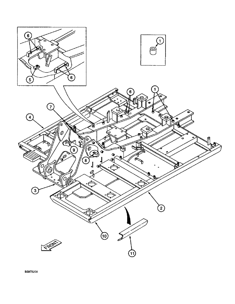 Схема запчастей Case 9030B - (9-008) - TURNTABLE, STANDARD MODELS P.I.N. DAC0301004 THRU DAC0302000 (09) - CHASSIS