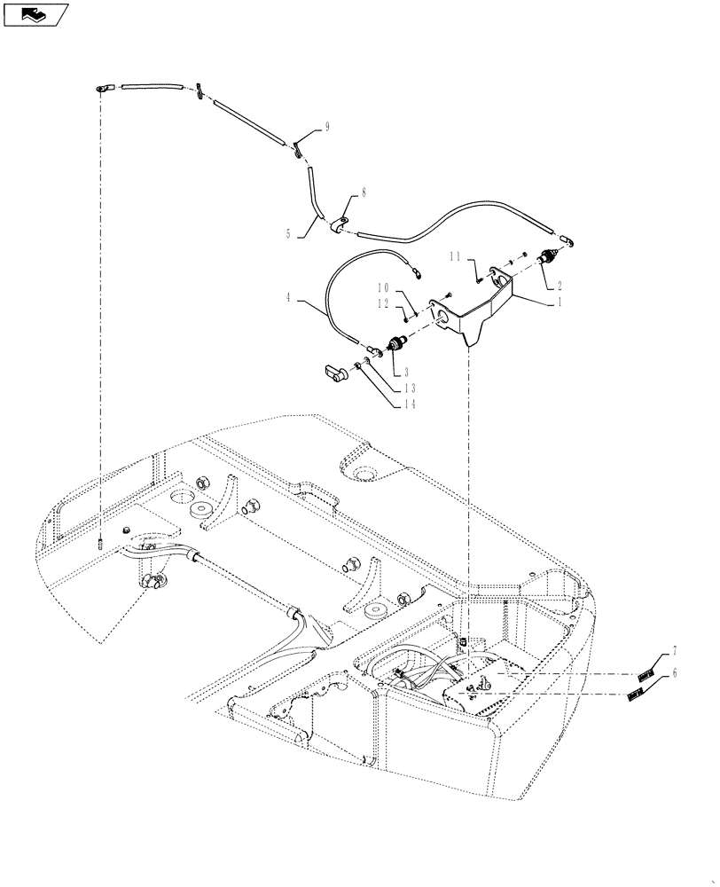 Схема запчастей Case 1121F - (55.201.02) - REMOTE JUMPSTART POST INSTALLATION (55) - ELECTRICAL SYSTEMS