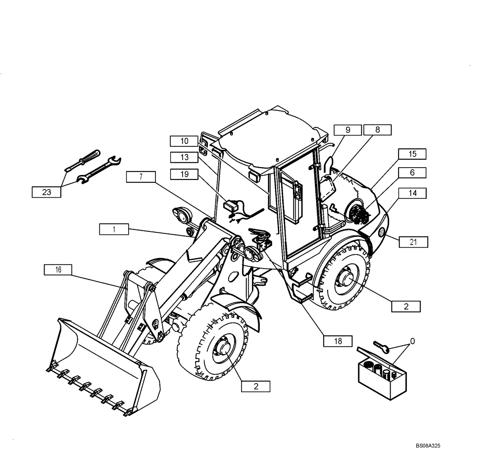 Схема запчастей Case 221E - (00.100[2990913000]) - BASIC MACHINE 221E MONOBOOM (00) - GENERAL & PICTORIAL INDEX