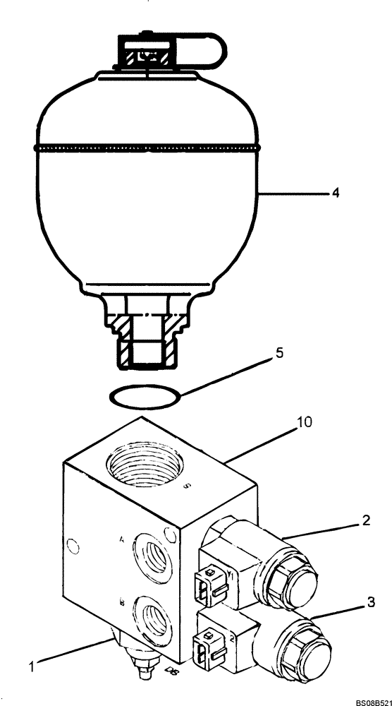 Схема запчастей Case 321E - (22.422[2988488000]) - VALVE BLOCK OLS (35) - HYDRAULIC SYSTEMS