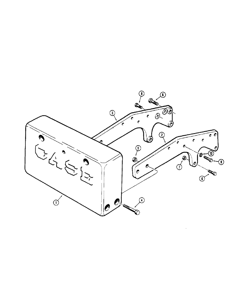 Схема запчастей Case 350 - (404) - REAR COUNTERWEIGHT - PTO MODELS (05) - UPPERSTRUCTURE CHASSIS