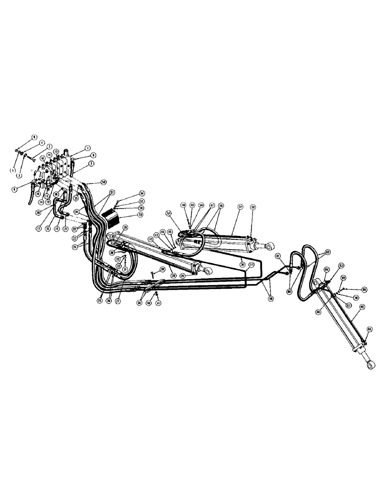 Схема запчастей Case 500 - (280) - BOOM, CROWD, AND BUCKET CYLINDER HYDRAULICS, VALVE (07) - HYDRAULIC SYSTEM