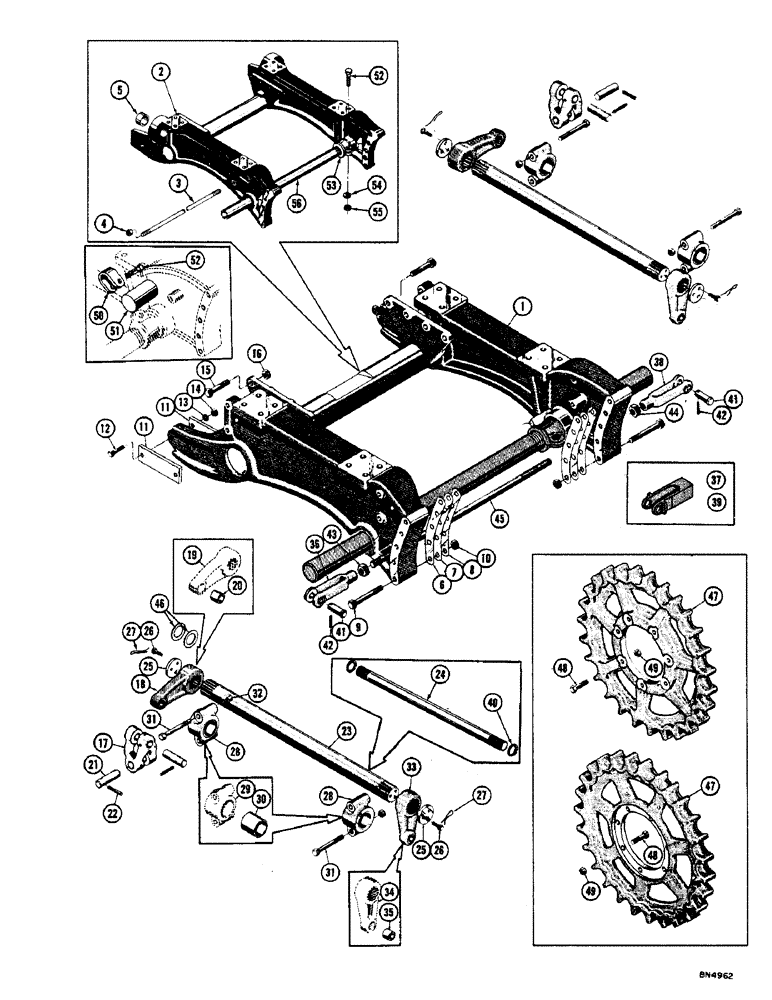 Схема запчастей Case 800 - (120) - SUSPENSION SYSTEM (04) - UNDERCARRIAGE