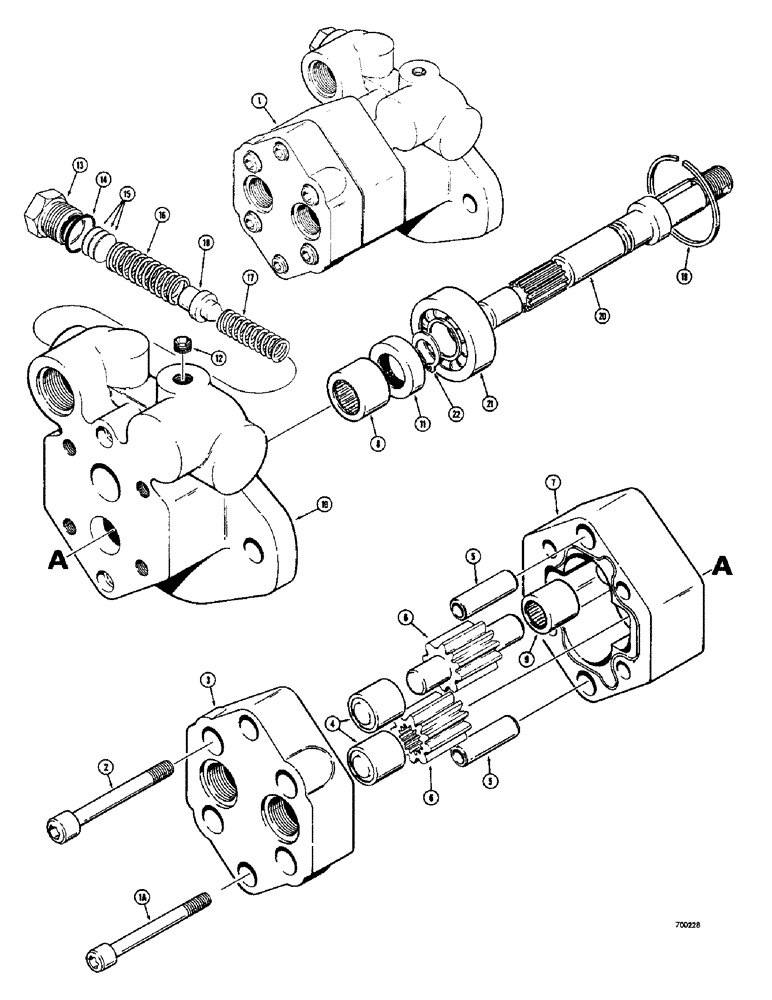 Схема запчастей Case 680CK - (126) - STEERING HYDRAULICS, L17373 POWER STEERING PUMP (41) - STEERING