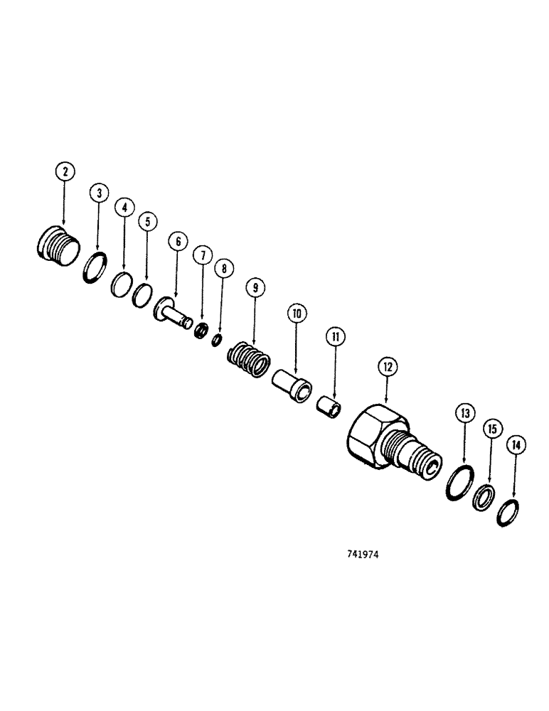 Схема запчастей Case 680CK - (310) - D44766 CARTRIDGE (35) - HYDRAULIC SYSTEMS