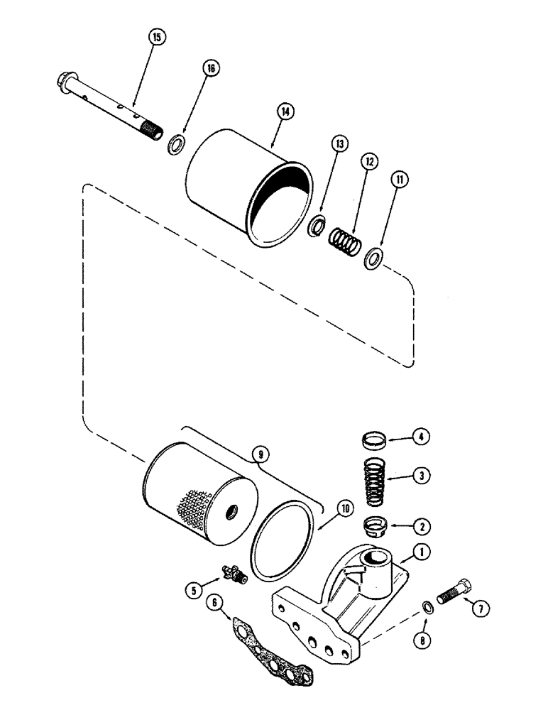 Схема запчастей Case 680CK - (023A) - OIL FILTER, (267) DIESEL ENGINE 