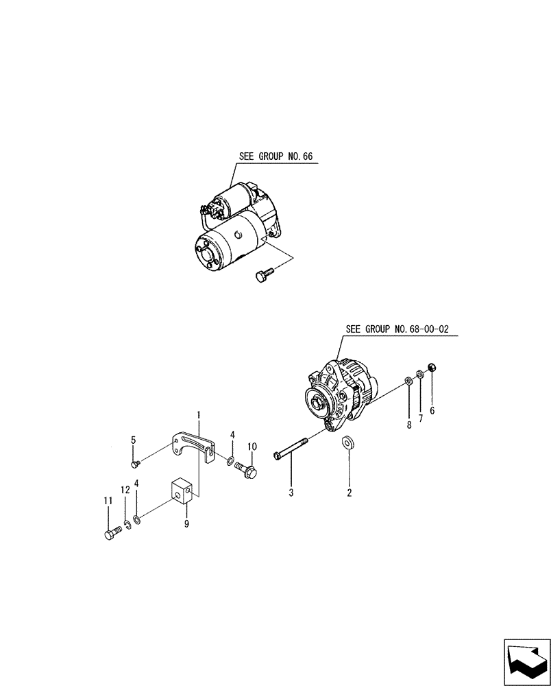 Схема запчастей Case CX17B - (08-027) - GENERATOR (55) - ELECTRICAL SYSTEMS