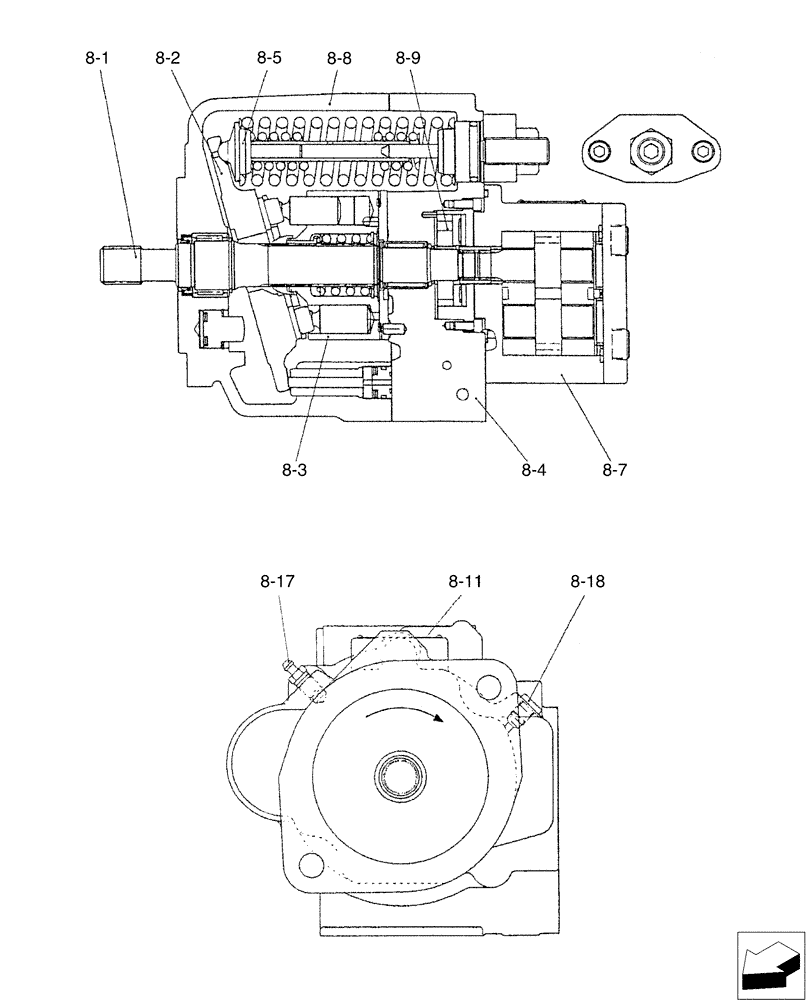 Схема запчастей Case CX36B - (01-027[02]) - POWER TAKE-OFF ASSY - COOLER (35) - HYDRAULIC SYSTEMS