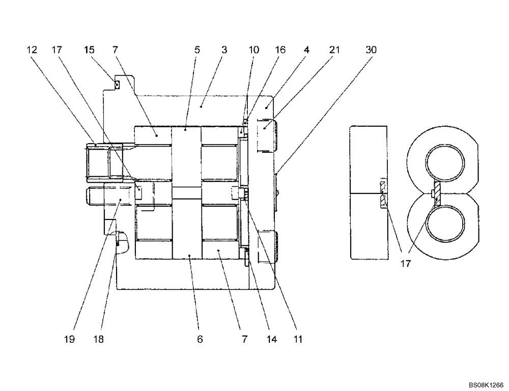 Схема запчастей Case CX27B BTW - (07-029) - PUMP ASSY, GEAR (PM10V00020F1) (35) - HYDRAULIC SYSTEMS