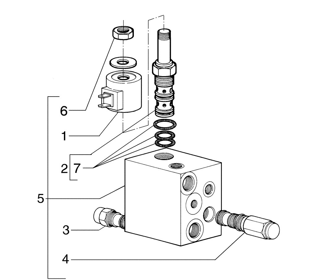 Схема запчастей Case 865B AWD - (08-39[01]) - SOLENOID VALVE (08) - HYDRAULICS