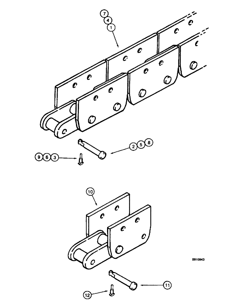 Схема запчастей Case 660 - (9-076) - ANTI-BACKFLEX DIGGING CHAINS, 110,000 AND 150,000 POUND CHAINLINE, FOR 4 FOOT DEPTH BOOM (09) - CHASSIS/ATTACHMENTS