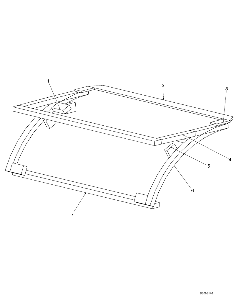 Схема запчастей Case 435 - (09-58A) - KIT HVAC SEAL (09) - CHASSIS