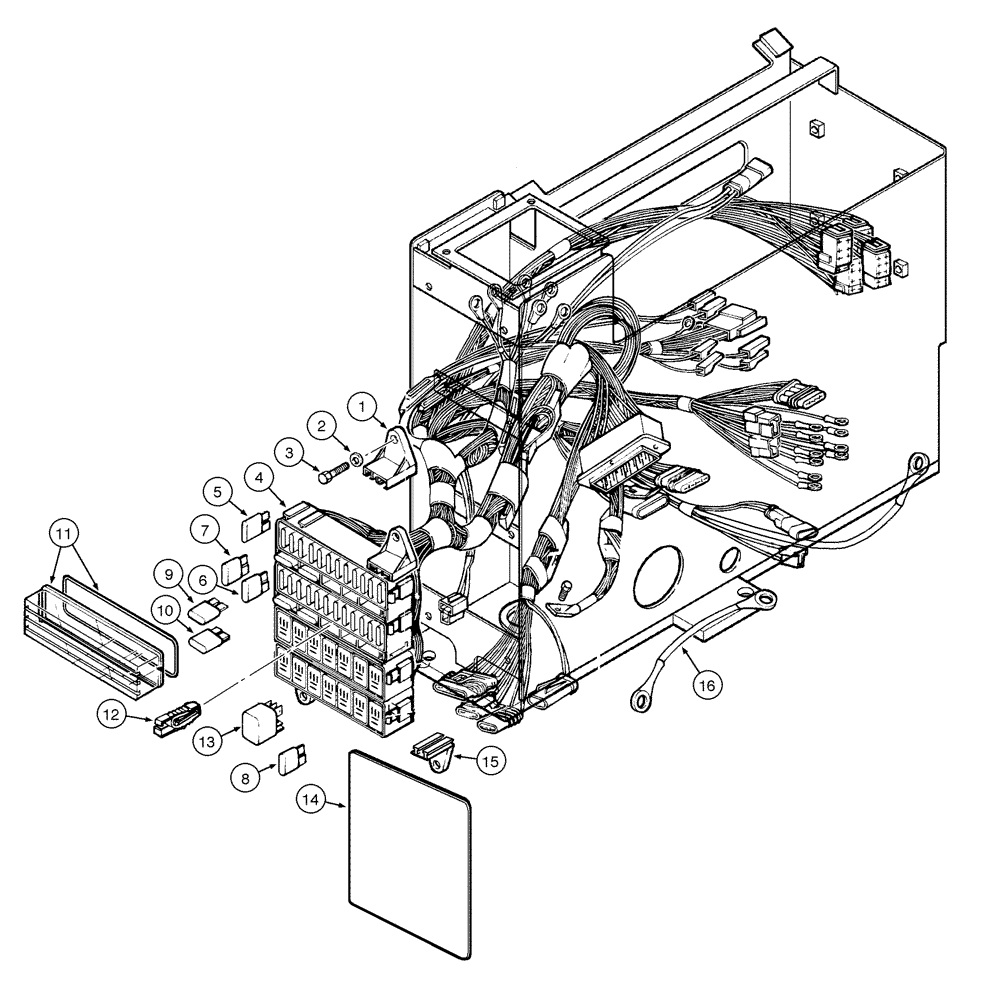 Схема запчастей Case 845 - (04-20[01]) - ELECTRIC SYSTEM - RELAYS AND FUSES (04) - ELECTRICAL SYSTEMS