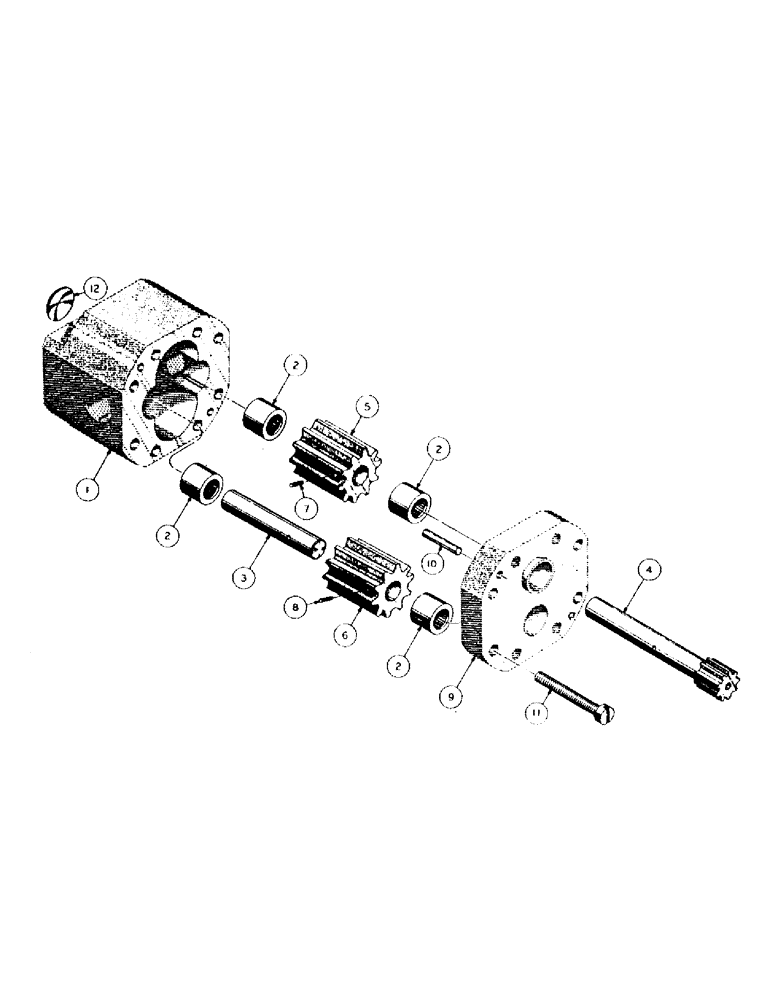 Схема запчастей Case 1000 - (098) - 17439 CONVERTOR PUMP (03) - TRANSMISSION