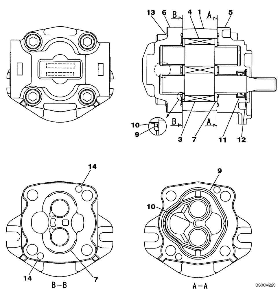 Схема запчастей Case CX130B - (08-87) - GEAR PUMP ASSY (08) - HYDRAULICS