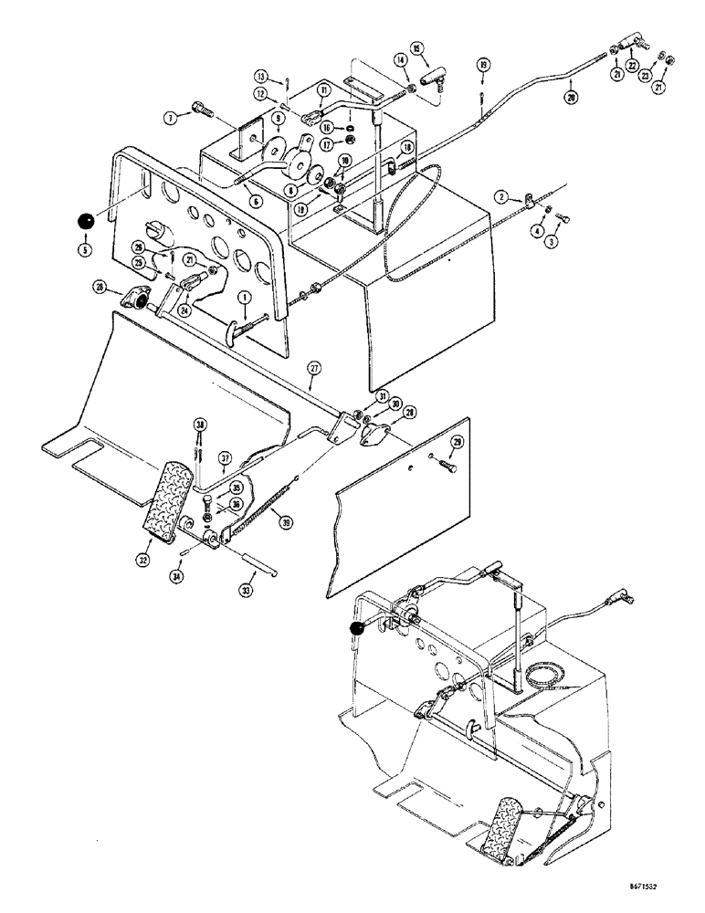 Схема запчастей Case 310G - (094) - ENGINE CONTROLS - DIESEL (01) - ENGINE