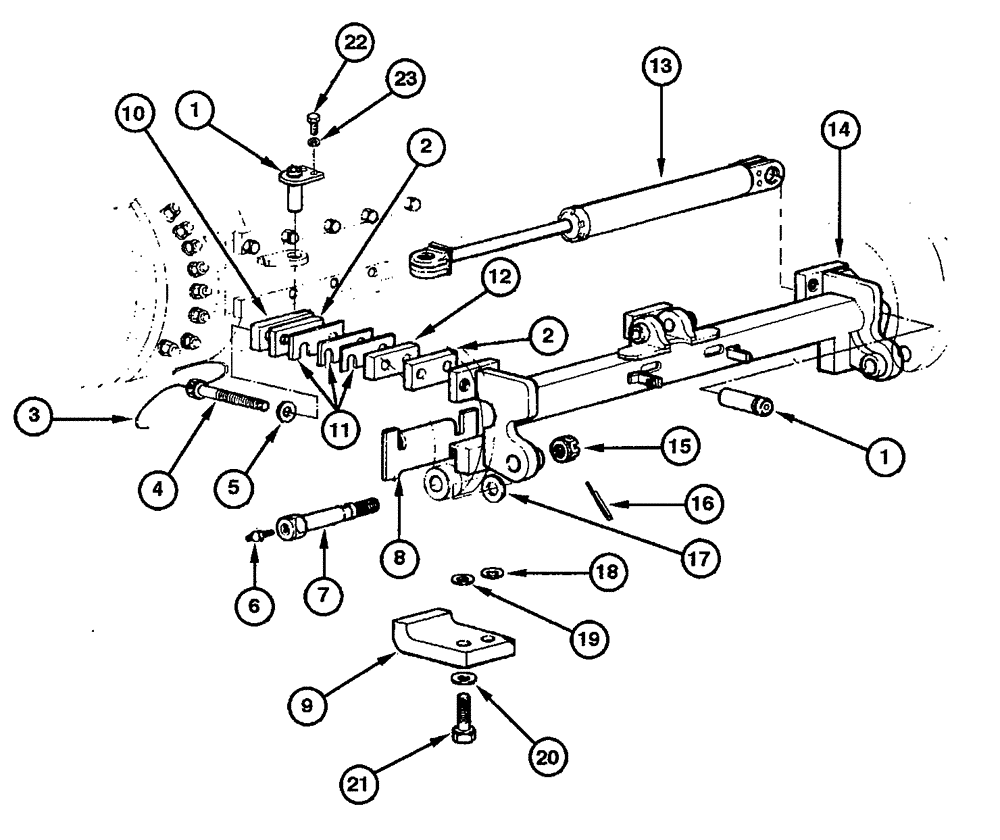 Схема запчастей Case 845 - (09.11[00]) - BLADE - MECHANISM (09) - CHASSIS