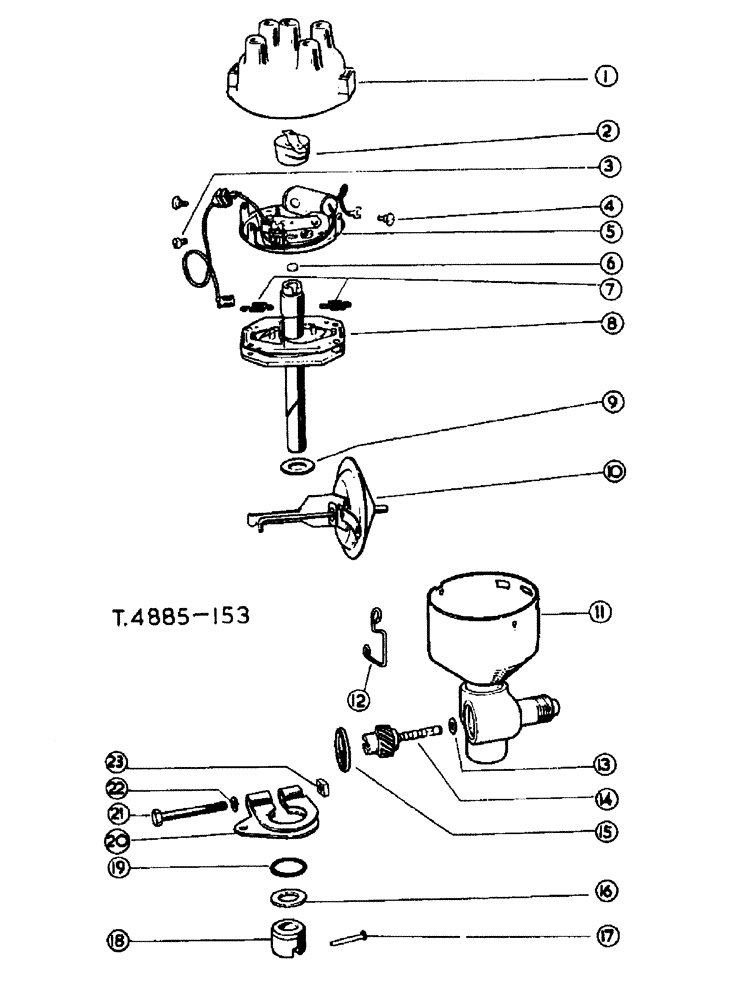 Схема запчастей Case 500 - (12-132) - DISTRIBUTOR W/TACHO DRIVE PETROL ENGINE No Description