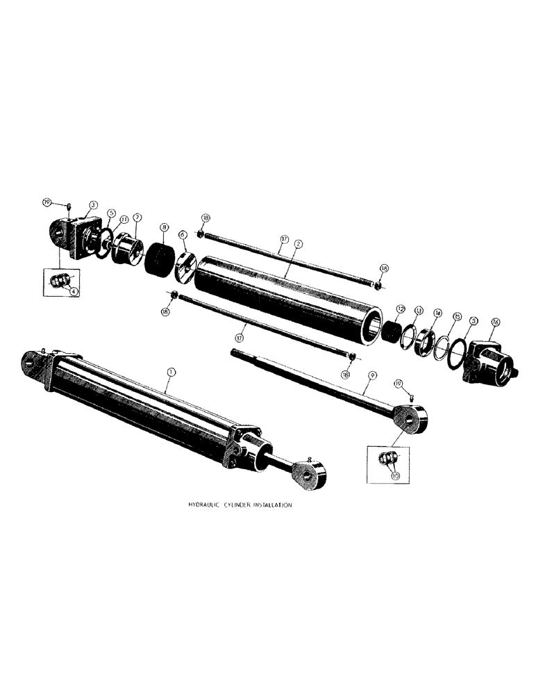 Схема запчастей Case 300 - (121) - LIFT CYLINDER INST. (07) - HYDRAULIC SYSTEM