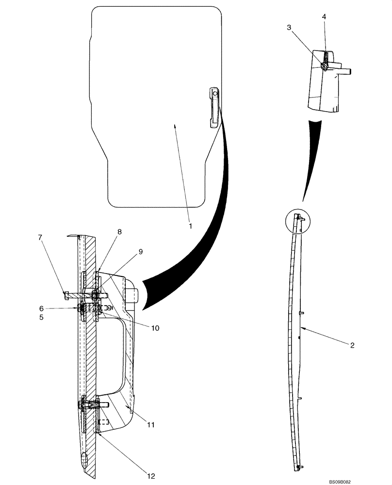 Схема запчастей Case 440 - (09-36A) - DEMOLITION DOOR SUB (09) - CHASSIS