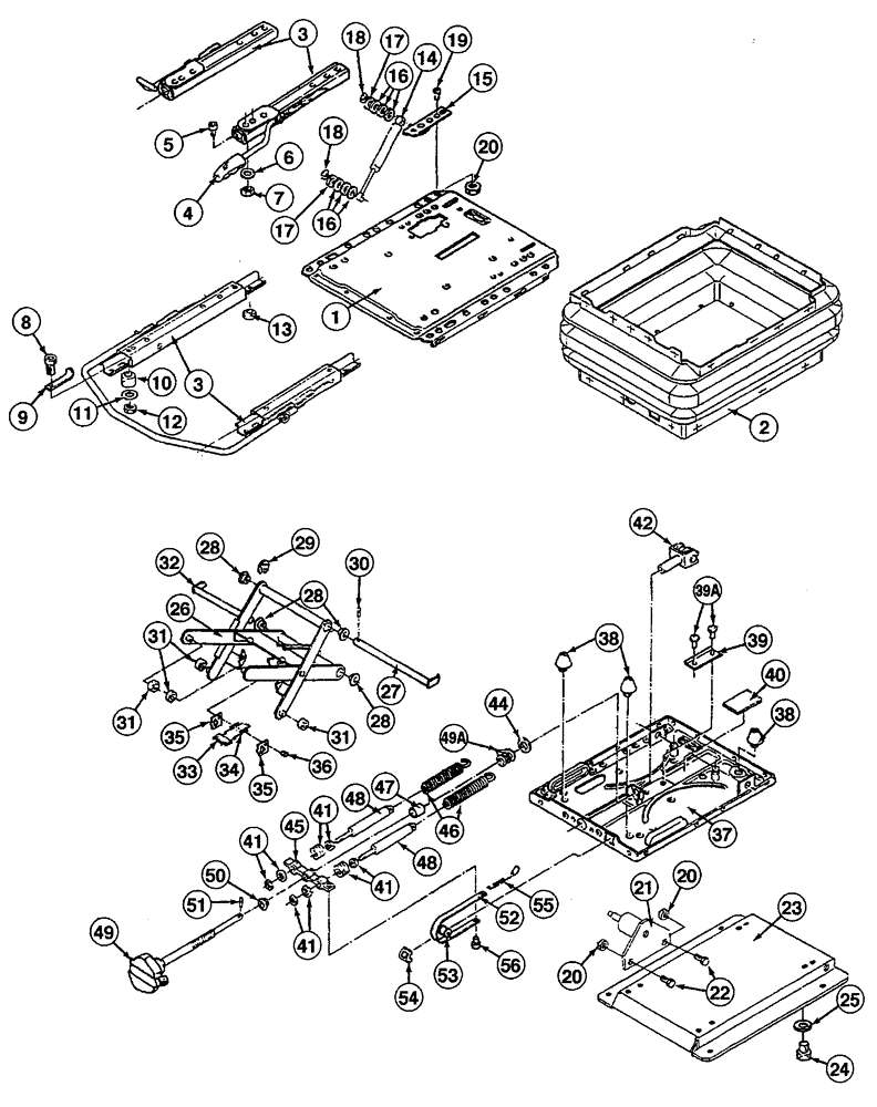 Схема запчастей Case 865 - (09.44[00]) - SEAT ASSY - SUPENSION ASSY (09) - CHASSIS