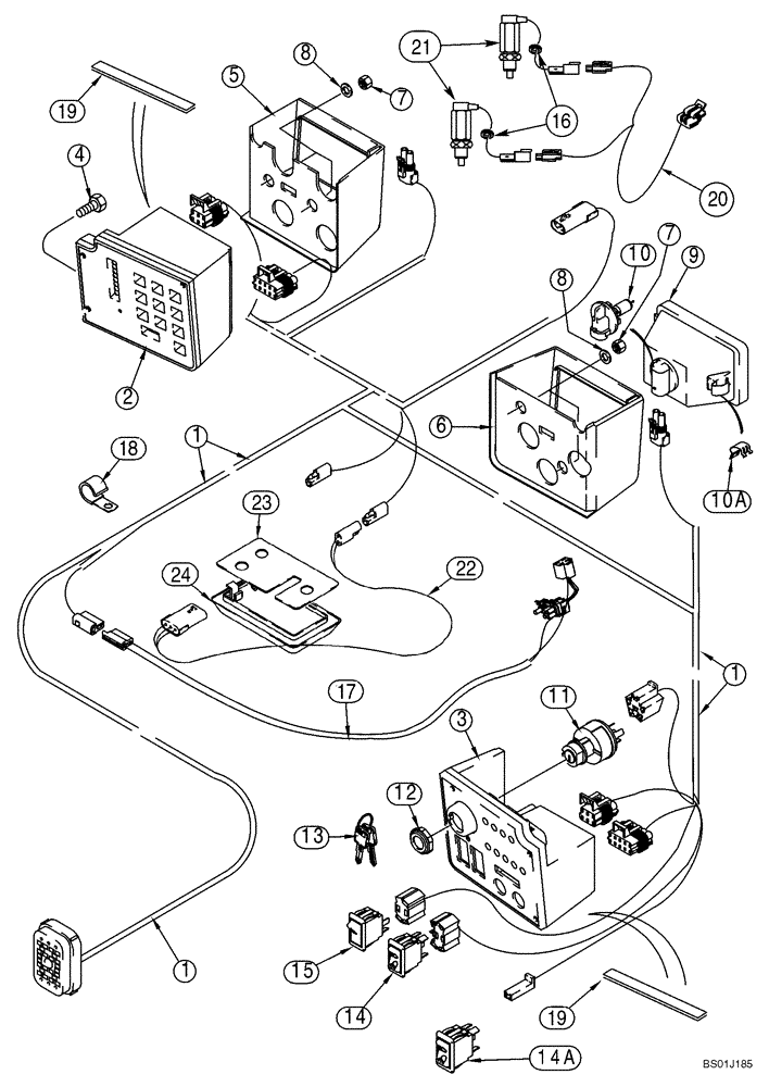 Схема запчастей Case 85XT - (04-12) - HARNESS - CAB (OCT 21 2011 3:02PM) (04) - ELECTRICAL SYSTEMS