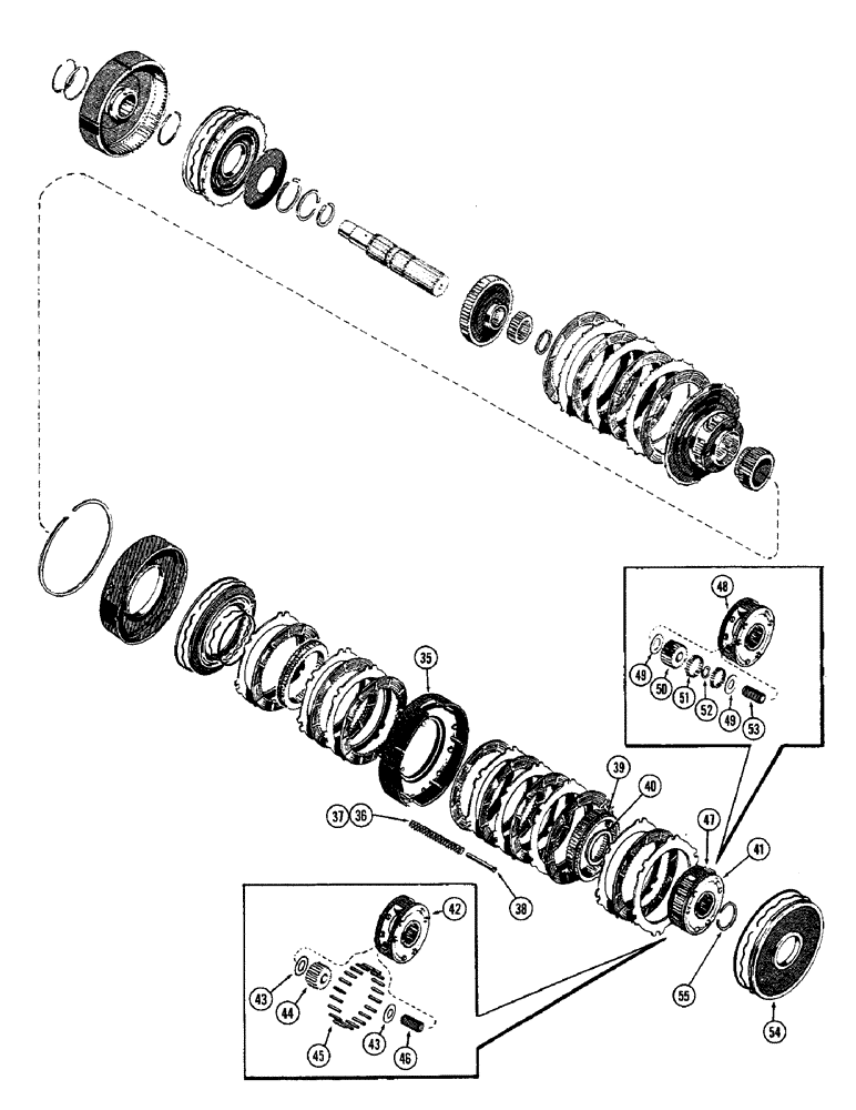 Схема запчастей Case W10 - (085A) - INTER. - HI-LO PLANETARY CLUTCH (06) - POWER TRAIN