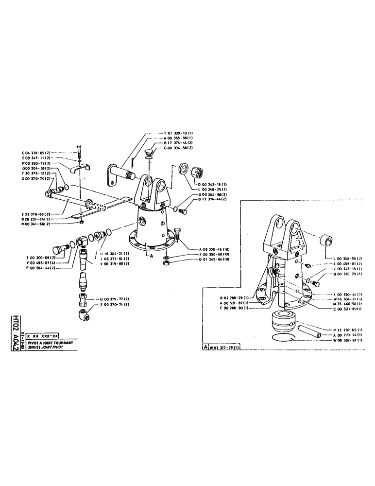 Схема запчастей Case 160CL - (236) - SWIVEL JOINT PIVOT (07) - HYDRAULIC SYSTEM