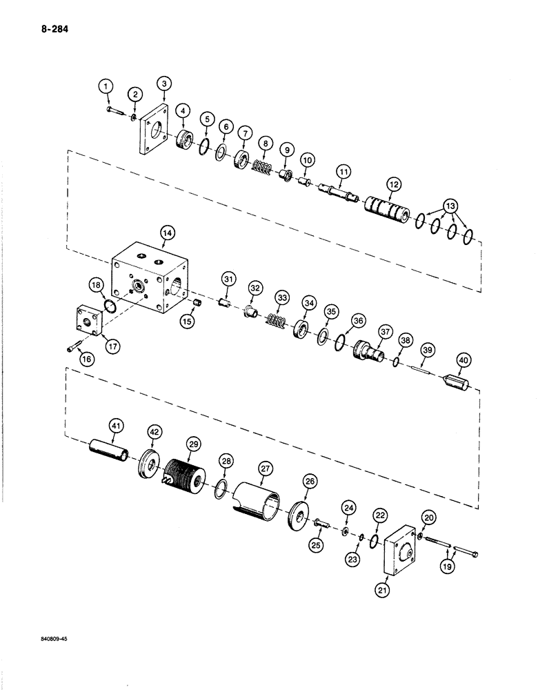 Схема запчастей Case 1187B - (8-284) - SOLENOID VALVE, USED WITH COLLECTOR (08) - HYDRAULICS