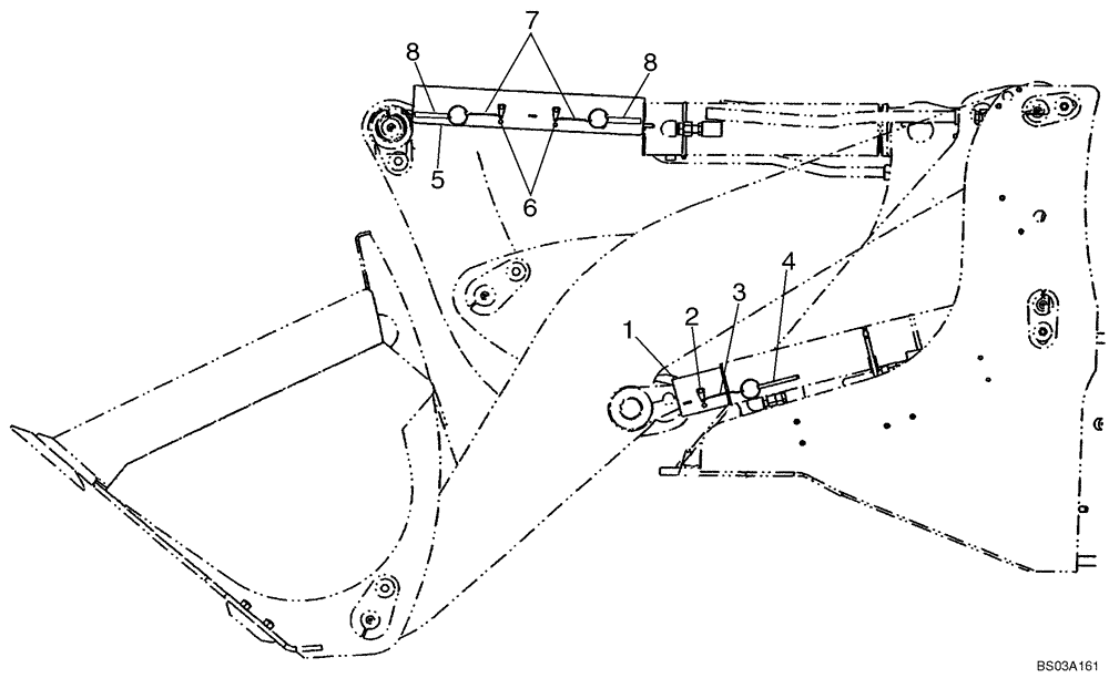 Схема запчастей Case 721D - (09-04) - LOADER LIFT (Z BAR LOADER) - TRANSPORT OPTION (09) - CHASSIS