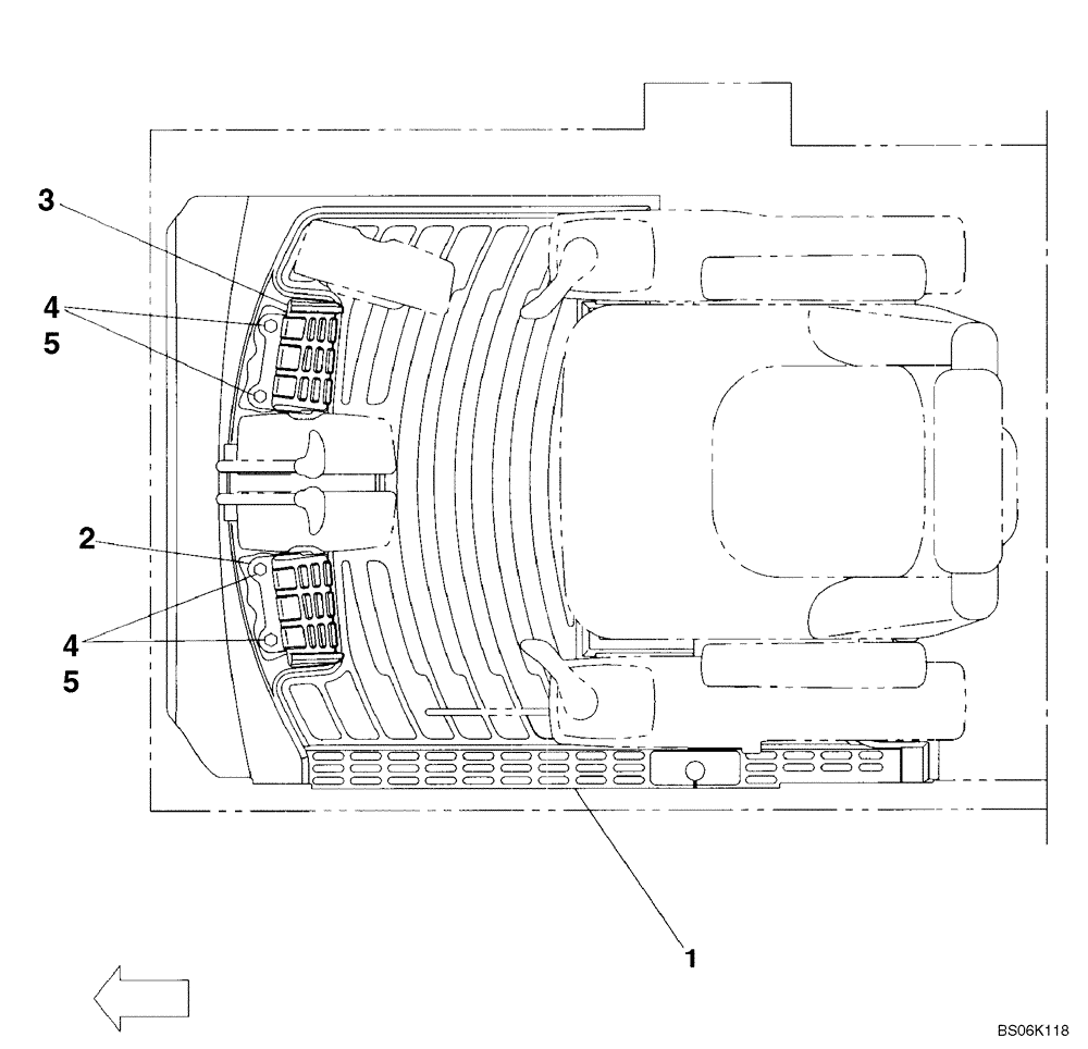 Схема запчастей Case CX460 - (09-12) - MAT, FLOOR - OPERATORS COMPARTMENT (09) - CHASSIS/ATTACHMENTS