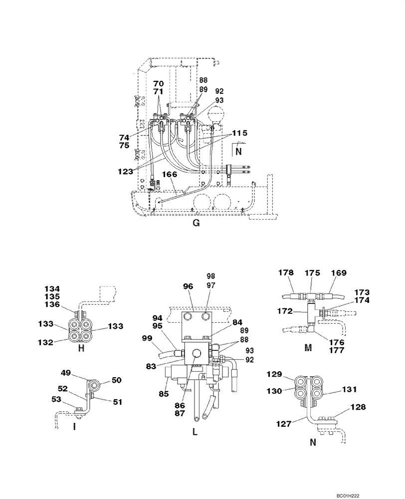 Схема запчастей Case CX800 - (08-51) - COUNTERWEIGHT REMOVAL SYSTEM (08) - HYDRAULICS