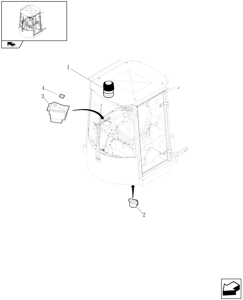 Схема запчастей Case 21E - (108) - CAB: ROTARY LIGHT (06) - ELECTRICAL SYSTEMS