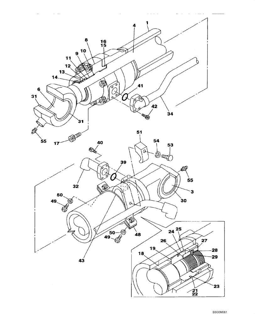 Схема запчастей Case CX240LR - (08-80) - CYLINDER, ASSY, BUCKET (KNV1618) (08) - HYDRAULICS