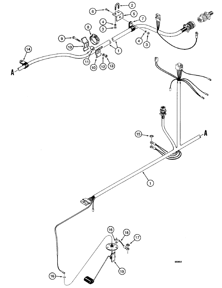 Схема запчастей Case W14 - (160) - ELECTRICAL SYSTEM, REAR HARNESS, USED ON PIN 9154965 AND AFTER (04) - ELECTRICAL SYSTEMS