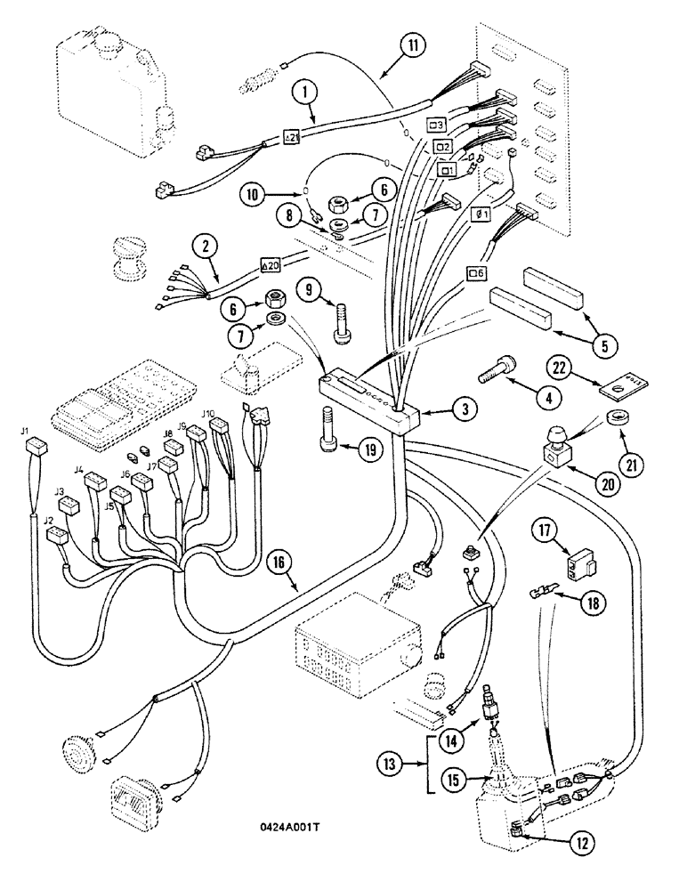 Схема запчастей Case 688C - (4-18) - DRIVING COMPARTMENT ELECTRIC CIRCUIT, (-10996) (06) - ELECTRICAL SYSTEMS