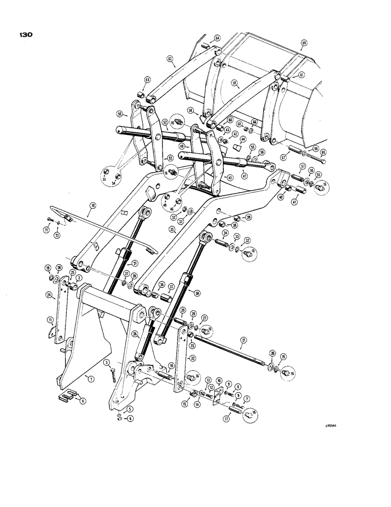 Схема запчастей Case 850 - (130) - LOADER (05) - UPPERSTRUCTURE CHASSIS