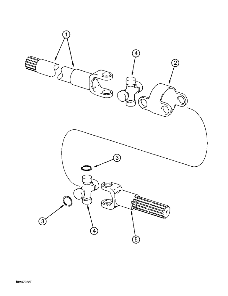 Схема запчастей Case 580SL - (6-10) - FRONT DRIVE AXLE, AXLE SHAFTS (06) - POWER TRAIN