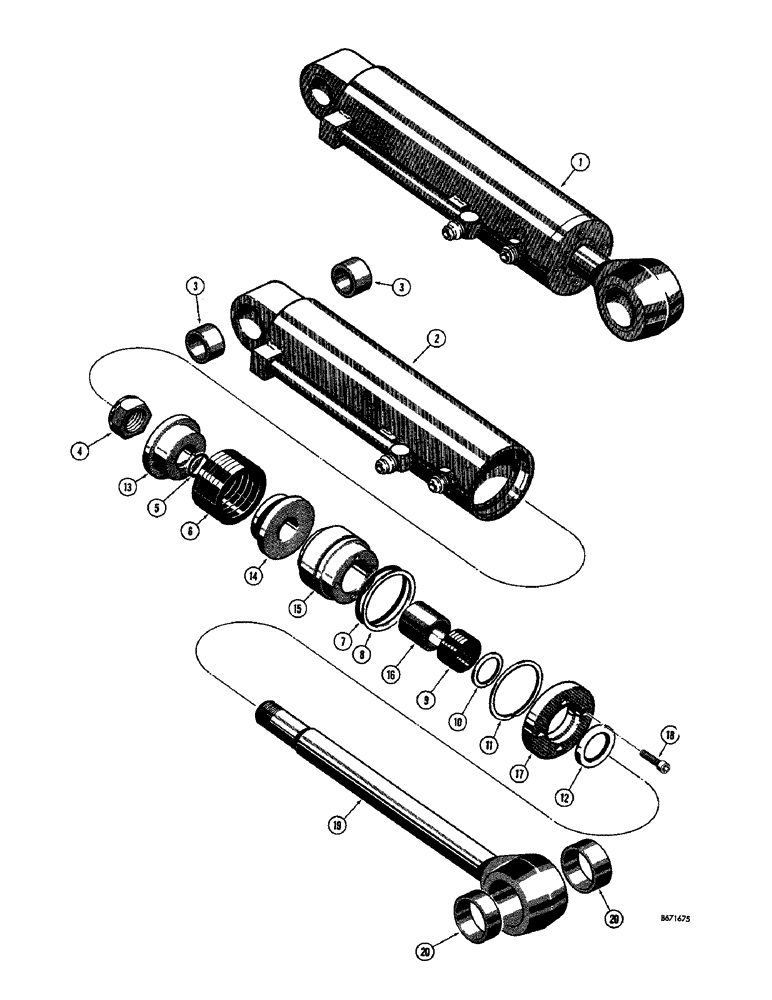 Схема запчастей Case 750 - (240) - D39349 ULRICH CLAM CYLINDER (07) - HYDRAULIC SYSTEM