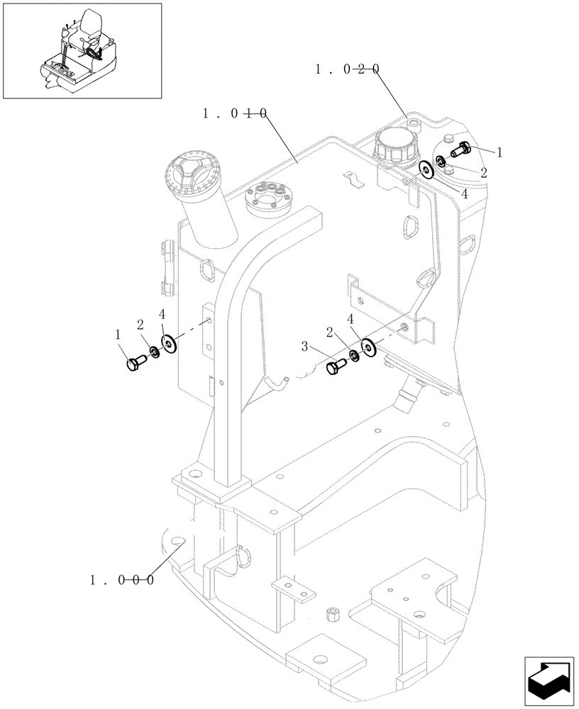 Схема запчастей Case CX16B - (1.010[02]) - FUEL TANK (10) - ENGINE