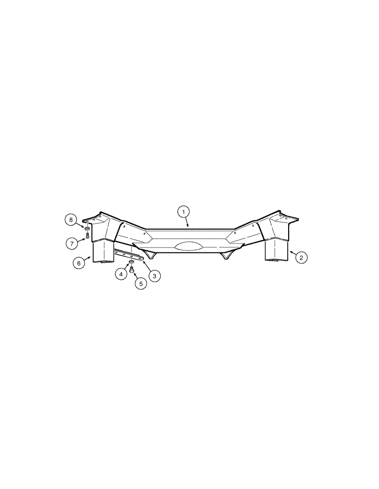 Схема запчастей Case 885 AWD - (09-084[01]) - CAB - ROOF (OPEN CAB) (09) - CHASSIS