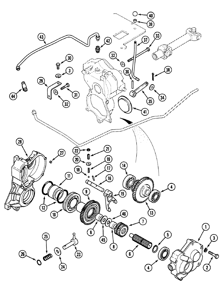 Схема запчастей Case 580SK - (6-72) - CREEPER DRIVE ASSEMBLY AND CONTROLS (06) - POWER TRAIN