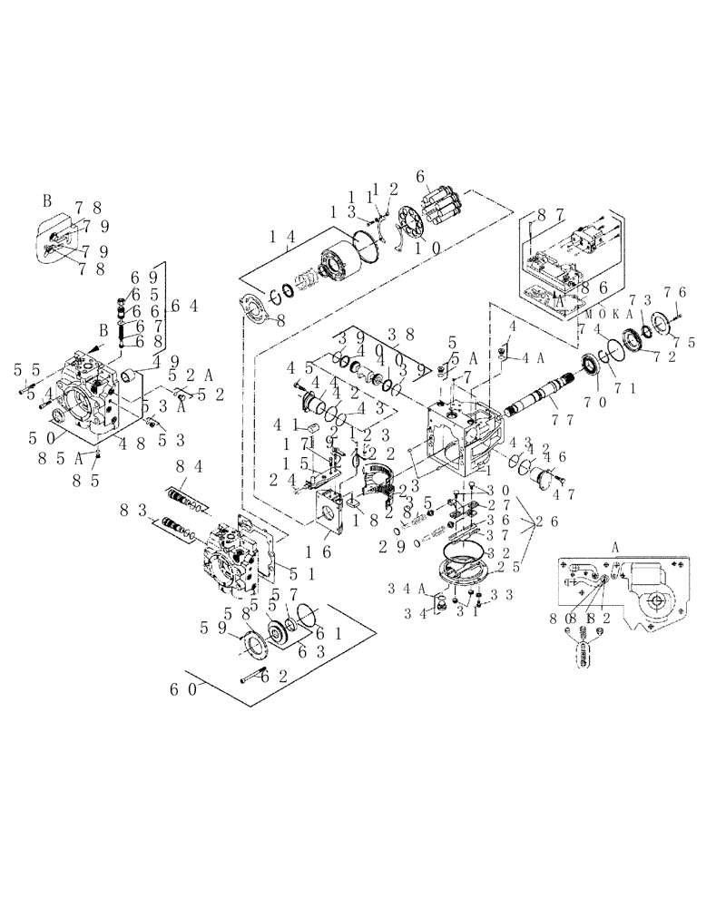 Схема запчастей Case SV212 - (10-013-00[01]) - HYDRAULIC PUMP - VIBRATIONS (08) - HYDRAULICS