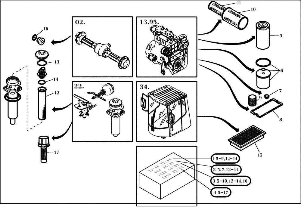 Схема запчастей Case 321D - (92.020[001]) - MAINTENANCE PARTS (S/N 591052-UP) No Description