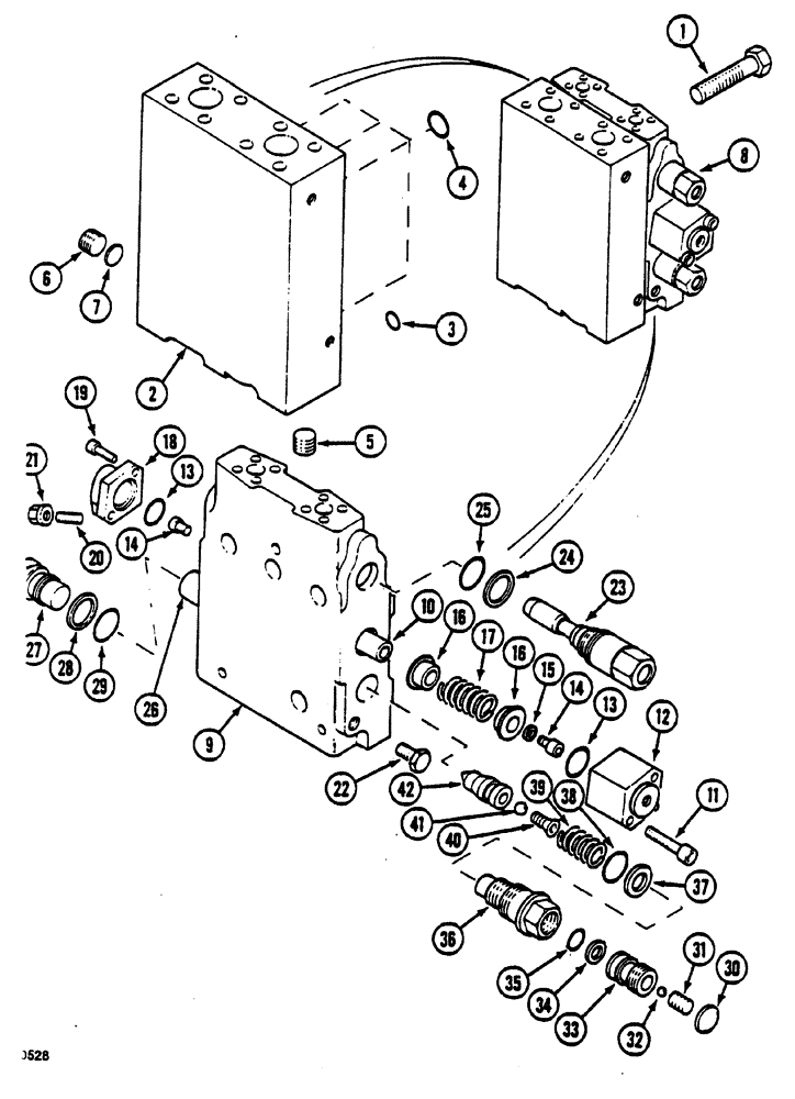 Схема запчастей Case 1088 - (142) - CONTROL VALVE (35) - HYDRAULIC SYSTEMS