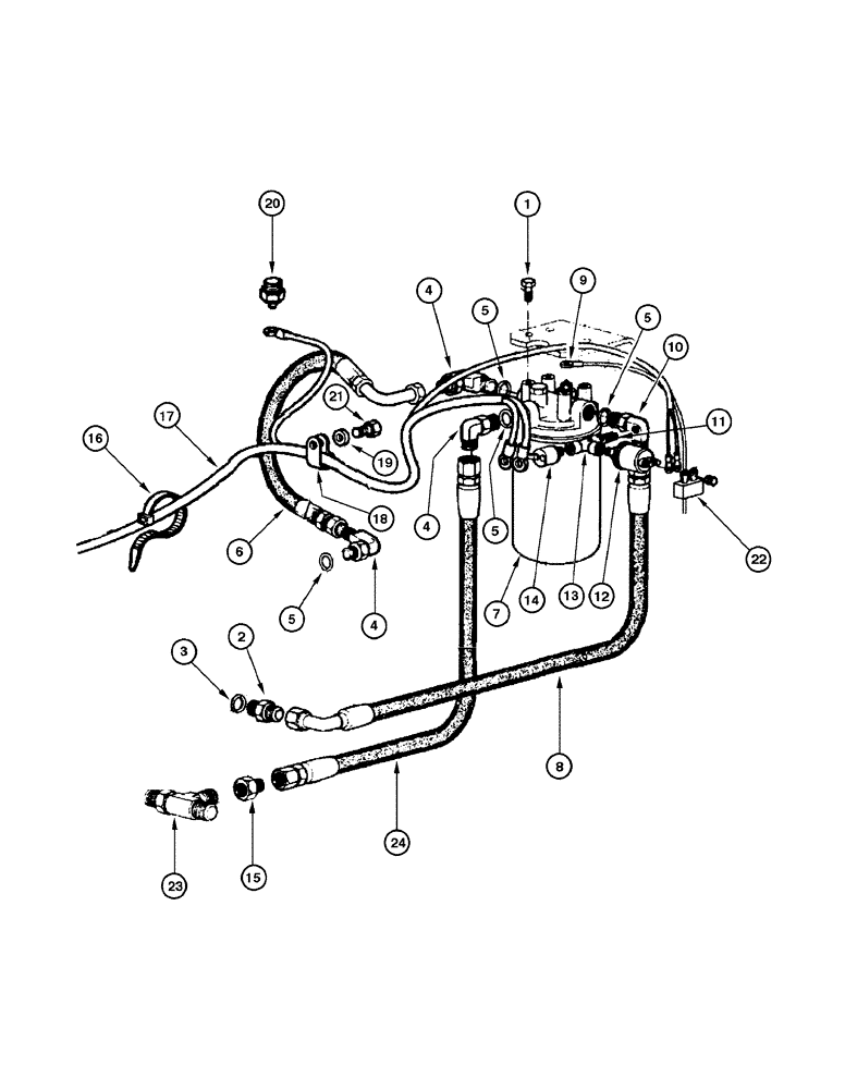 Схема запчастей Case 885 - (06-08[01]) - TRANSMISSION - LUBRICATING SYSTEM (06) - POWER TRAIN