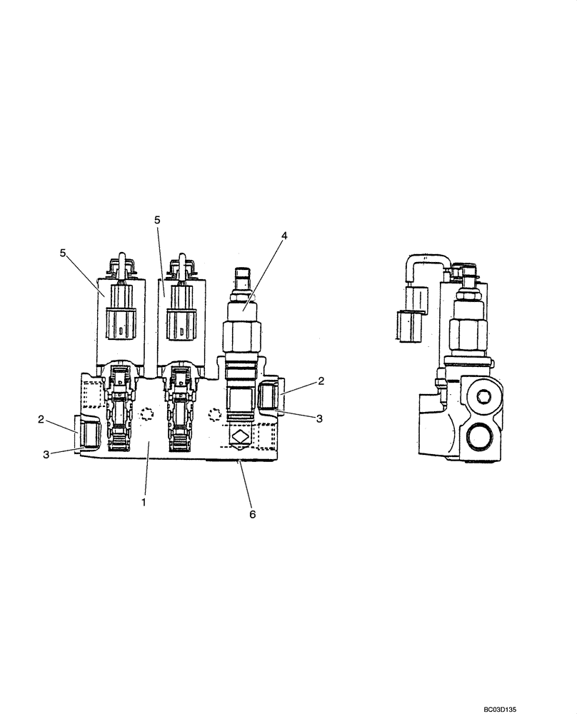 Схема запчастей Case CX47 - (08-53[00]) - VALVE ASSY - SOLENOID, (PH35V00001F2) (08) - HYDRAULICS