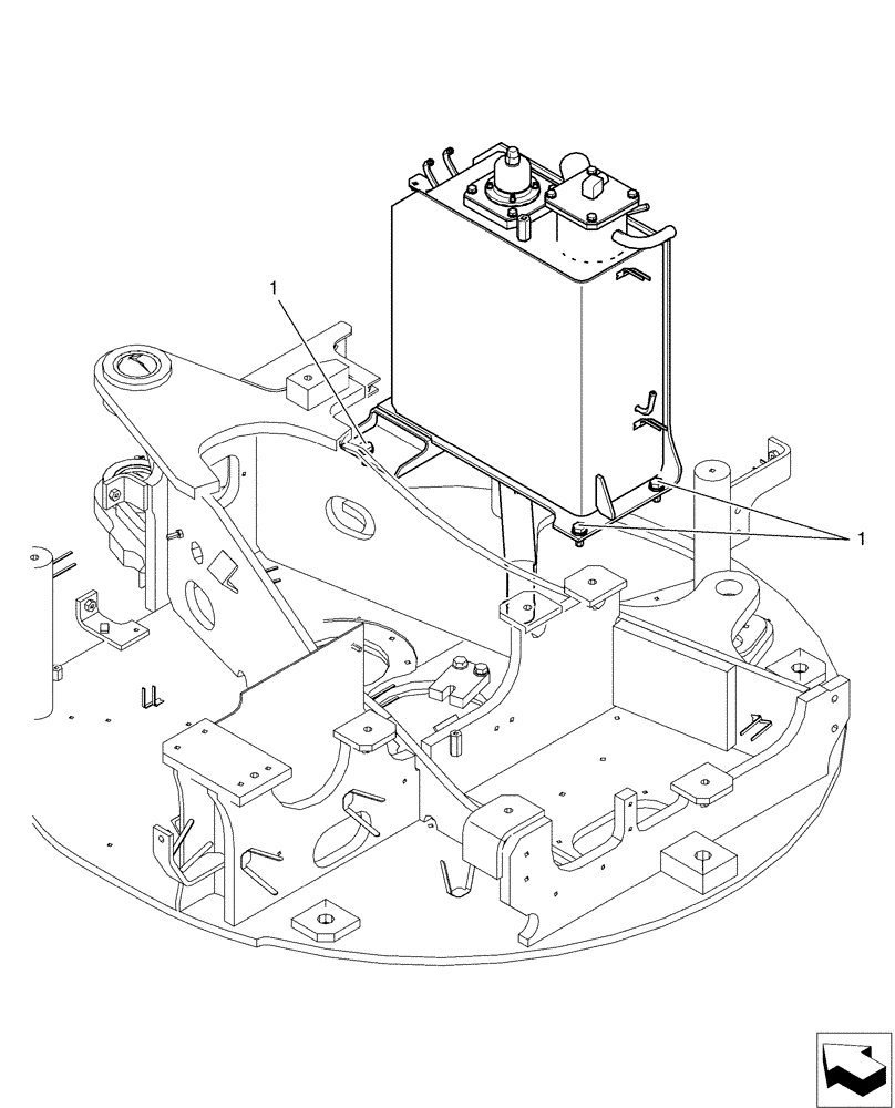 Схема запчастей Case CX36B - (01-025[00]) - TANK INSTAL, HYD (35) - HYDRAULIC SYSTEMS